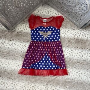 DC Comics Wonder Woman nightgown girls small sparkly pajamas Halloween costume